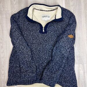 Orvis Blue Half-Zip Sweater